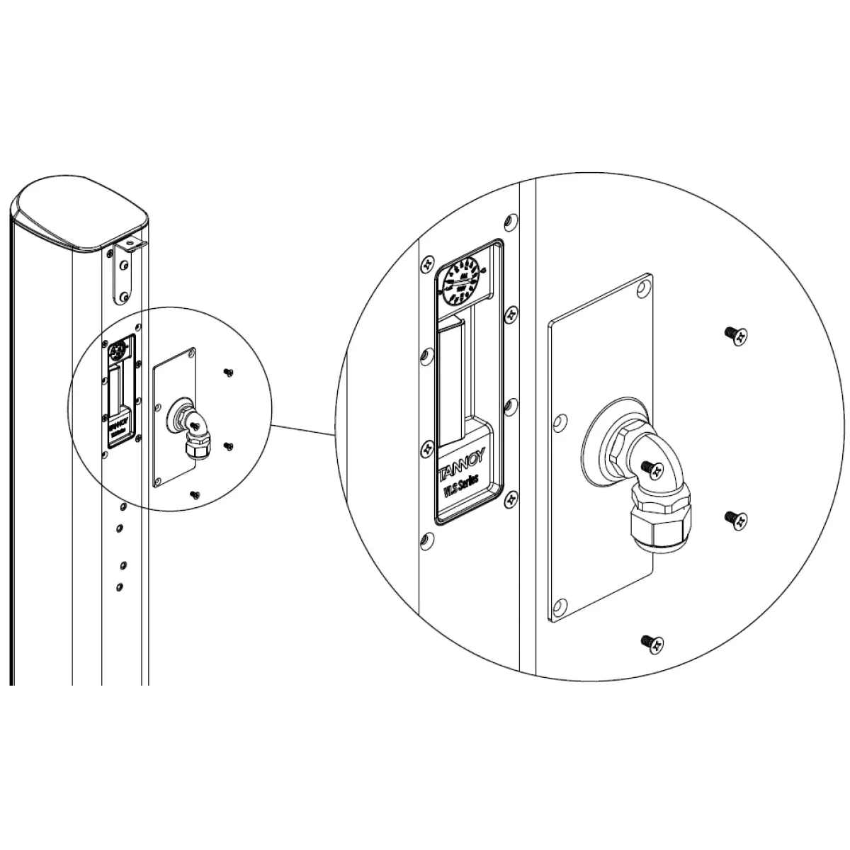 Tannoy VLS 7 EN54-WH Звуковая колонна,IP65, 7x3,5,150/75/37,5/19Вт-0