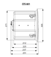 TANNOY CVS 801 - потолочная коаксиальная акустическая система, 8', 90Вт, 88 Гц-20 кГц