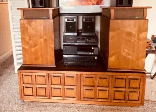 VINTAGE TANNOY ORBITUS I 12 ft. GOLD Monitor Speakers Pair