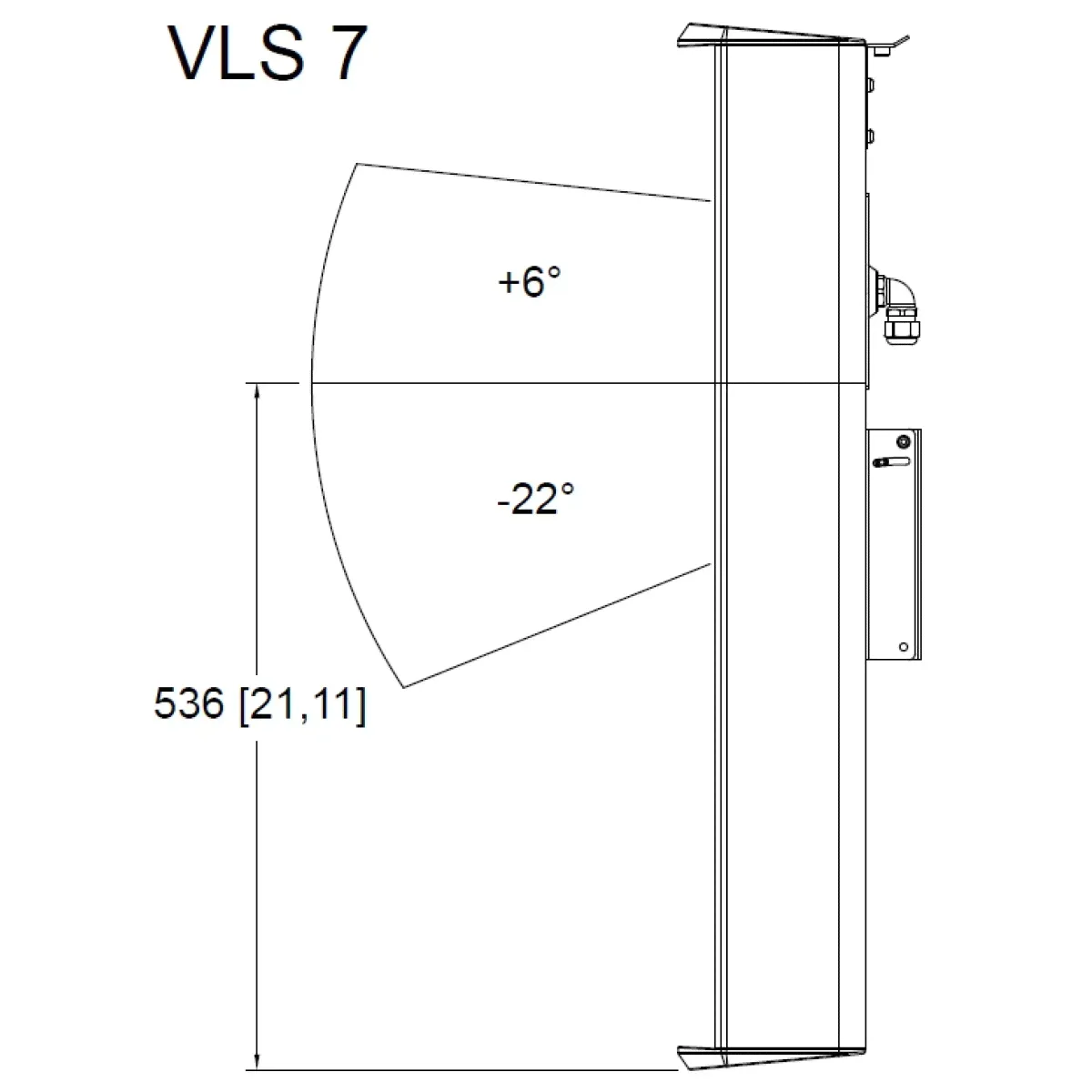 Tannoy VLS 7 EN54 Звуковая колонна,IP65, 7x3,5 дюймов,150/75/37,5/19Вт-0