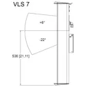 Tannoy VLS 7 EN54 Звуковая колонна,IP65, 7x3,5 дюймов,150/75/37,5/19Вт