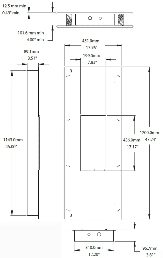 Tannoy IW 62 BACKCAN короб монтируемый в стену для установки IW 62S