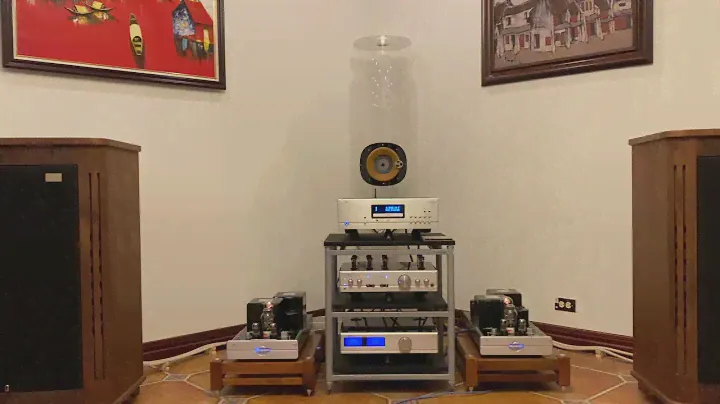 Loa Tannoy Canterbury Gr 2021 cầu loa mạ vàng, tham chiếu với Cary Mono Block 805RS 50W x2 class A